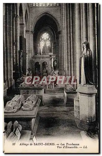 Cartes postales Abbaye De Saint Denis Les tombeaux Vue d&#39ensemble