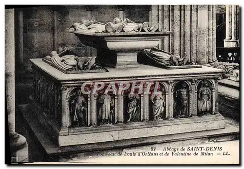 Cartes postales Abbaye De Saint Denis Tombeau de louis d&#39Orleans et de Valentine de Milan