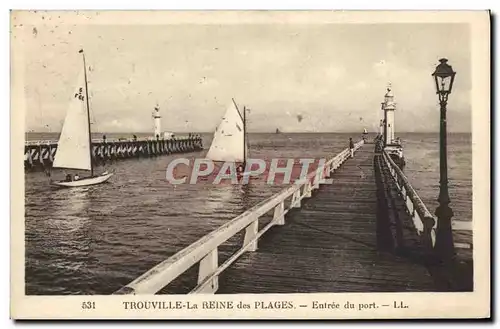 Cartes postales Trouville La Reine Des Plages Entree Bateaux