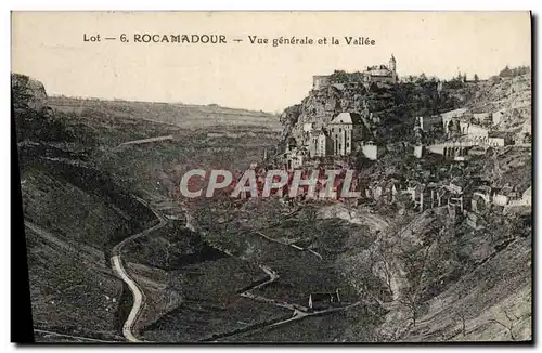 Cartes postales Rocamadour Vue Generale Et La Vallee