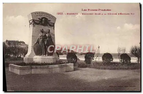 Cartes postales Biarritz Monument erige a la memoire d'Edouard VII