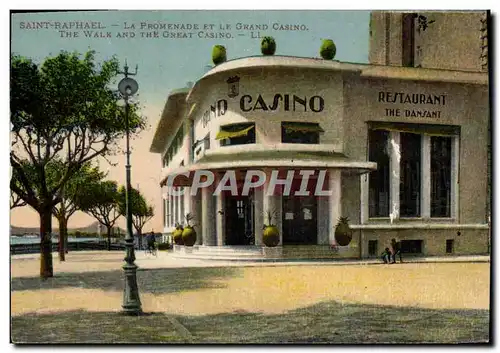Cartes postales Saint Raphael La Promenade Et Le Grand Casino Restaurant