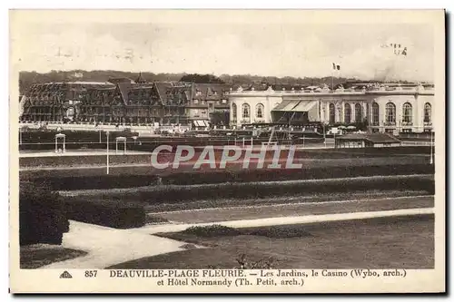 Cartes postales Deauville Plage Fleurie Les Jardins Le Casino et Hotel Normandy