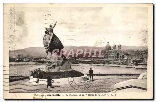 Cartes postales Marseille Le Monument Au Heros de la mer