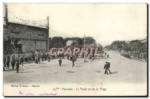 Ansichtskarte AK Marseille Le Prado Vu De La Plage