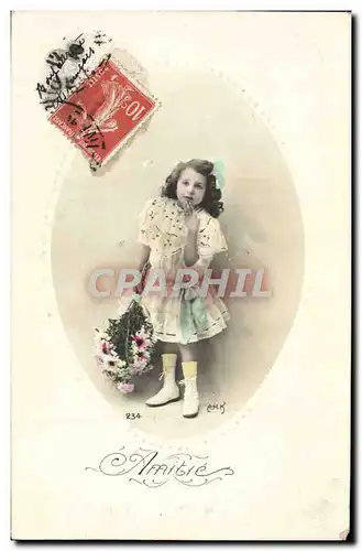 Cartes postales Fantaisie Enfant Amitie