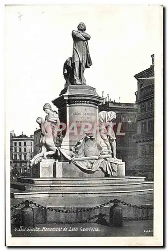 Cartes postales Bordeaux Monument de Leon Gambetta