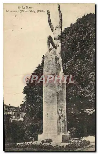 Ansichtskarte AK Le Mans Monument Wilbur Wright Aviation