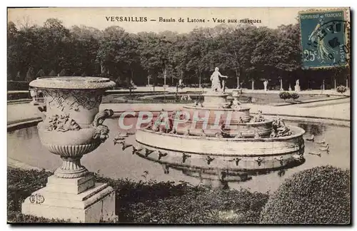 Cartes postales Versailles Bassin de Latone Vase aux masques