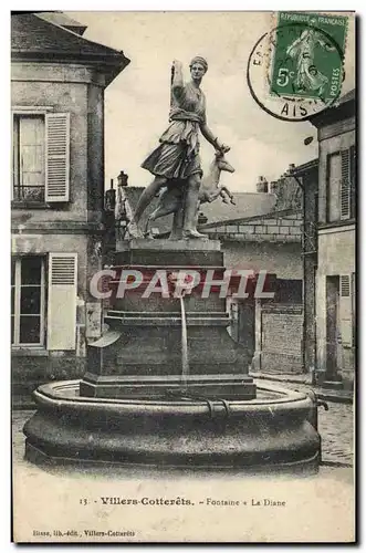 Cartes postales Villers Cotterets Fontaine La Diane