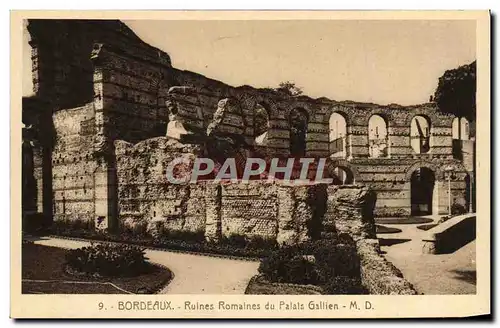 Cartes postales Bordeaux Ruines Romaines du Palais Gallien