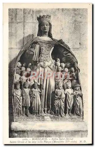 Cartes postales Bordeaux Eglise Saint Michel Sainte Ursule et les onze mille vierges