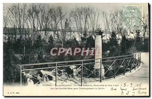 Cartes postales Vienne Le Jardin Public la voie romaine