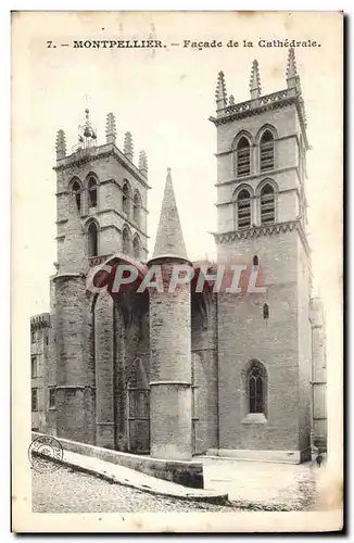 Cartes postales Montpellier Facade de la Cathedrale