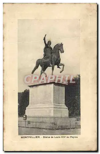 Ansichtskarte AK Montpellier Statue de Louis XIV au Peyrou