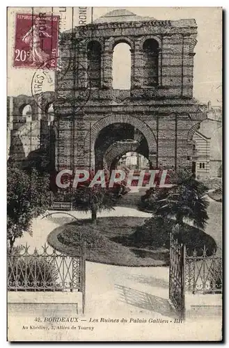 Cartes postales Bordeaux Les Ruines du Palais Gallien