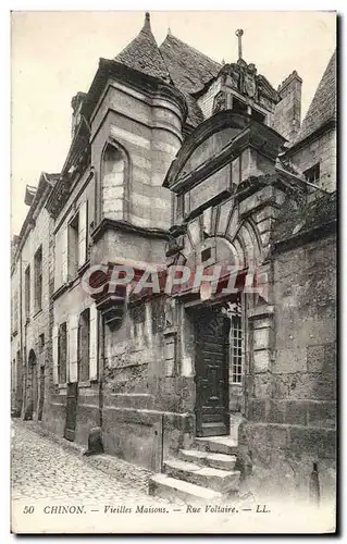 Ansichtskarte AK Chinon Vieilles Maisons Rue Voltaire