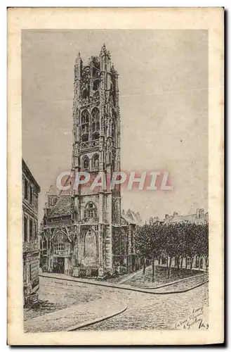 Cartes postales Rouen La tour St Laurent