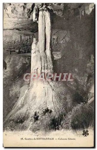 Cartes postales Grottes de Betharram Colonne Geante