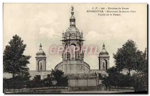 Cartes postales Bonsecours Monument de Jeanne D&#39Arc Facade sur le plateau