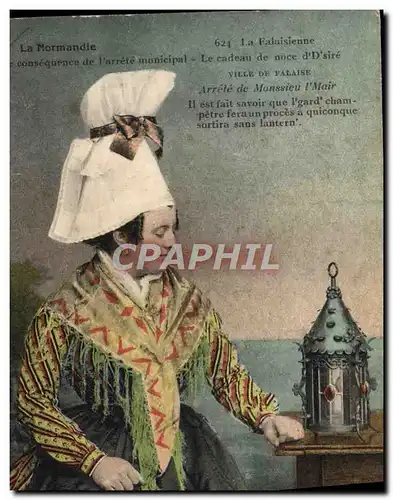 Cartes postales La Falaisienne Le cadeau de noce Mariage Folklore Normandie