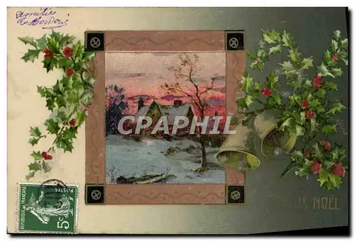 Cartes postales Fantaisie Noel Cloche