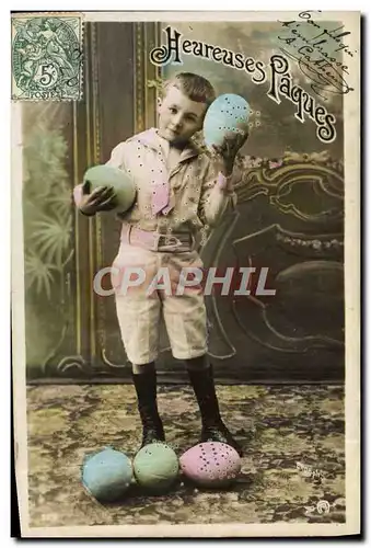 Cartes postales Fantaisie Enfant Heureuses Paques