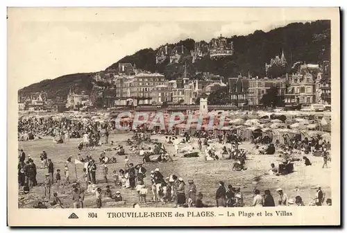 Cartes postales Trouville Reine des Plages La Plage et les Villas