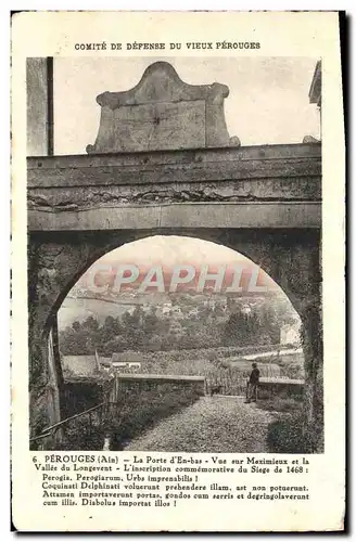 Cartes postales Perouges La Porte d&#39En Bas