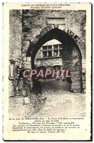 Cartes postales Perouges La Porte d'En haut