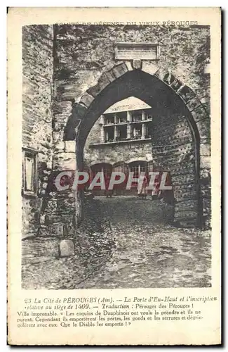 Cartes postales La Cite de Perouges La porte d'en haut
