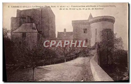 Cartes postales Loches Le Donjon