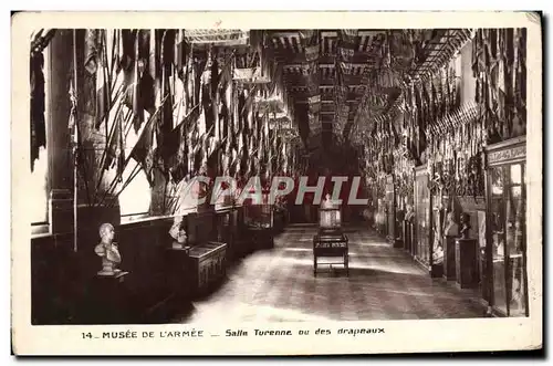 Cartes postales Paris Musee de L&#39Armee Salle Turenne ou des drapeaux Militaria