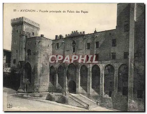 Cartes postales Avignon Facade principale du palais des Papes