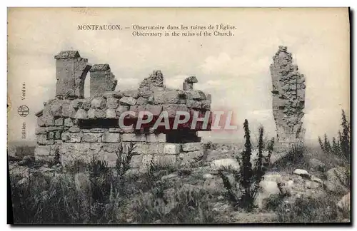 Ansichtskarte AK Montfaucon Observatoire dans les ruines de l&#39Eglise