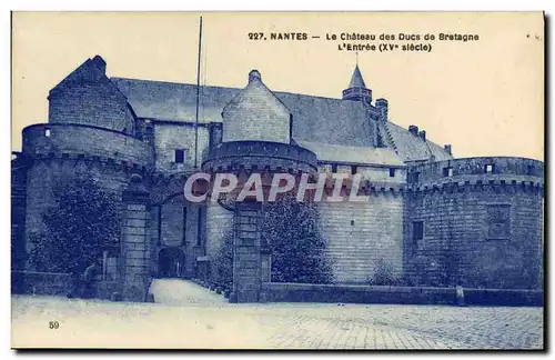 Cartes postales Nantes Le chateau des Ducs de Bretagne L&#39entree