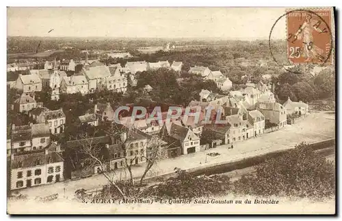 Cartes postales Auray Le Quartier Saint Goustan vu du Belvedere