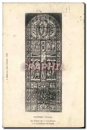 Cartes postales Poitiers Le Vitrail de la Crucifixion de la Cathedrale St Pierre