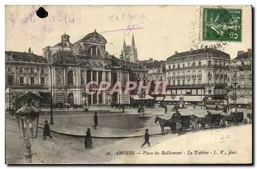 Cartes postales Angers Place du Ralliement Le theatre