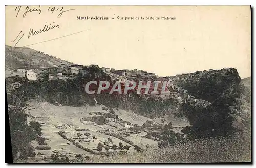 Cartes postales Moulay Idriss Vue Prise de la piste De Meknes