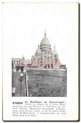 Cartes postales Paris La Basilique du Sacre Coeur