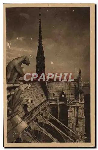 Cartes postales Paris Notre Dame de Paris Detail du Chevet