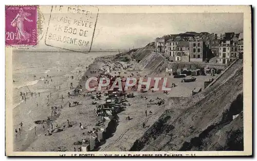 Ansichtskarte AK Le Portel Vue de la plage prise des falaises