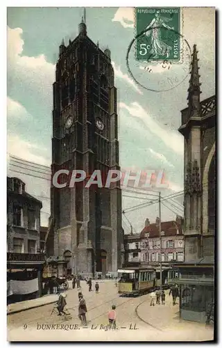 Cartes postales Dunkerque Le Beffroi Tramway