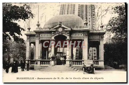 Cartes postales Marseille Ascenseur de Notre Dame De La Garde la Gare du Depart