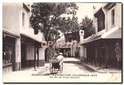 Cartes postales Marseille Exposition Coloniale 1922 Une rue du village Annamite