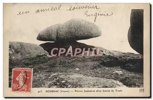 Cartes postales Boussac Pierres Jaumatres dites Jeanne de Toulx