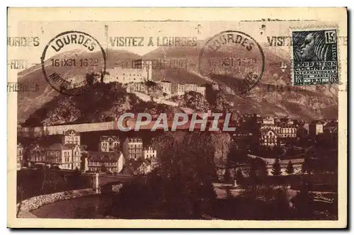 Cartes postales Lourdes Le Chateau Fort et Vue Generale du Pic Du Jer