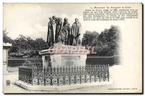 Cartes postales Monument des Bourgeois de Calais