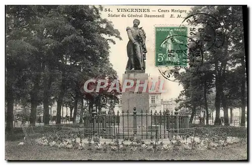 Ansichtskarte AK Vincennes Cour Marigny Statue General Daumesnil